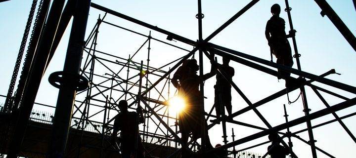 Essential scaffolding in Lichfield