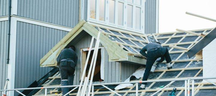 Roofing Repairs using Scaffolding