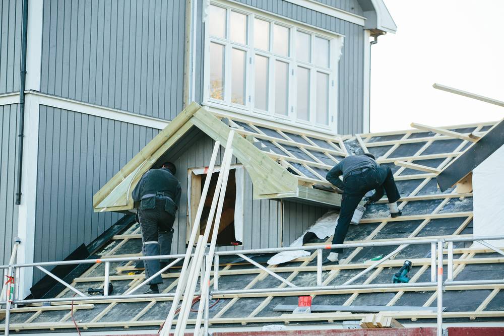 Roofing Repairs using Scaffolding