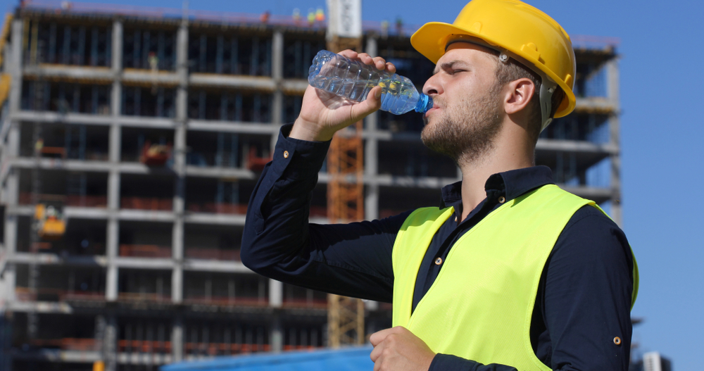 Scaffolding In Derby During A Heatwave